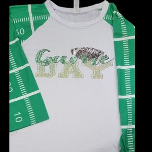 NWT Woman  Game Day Spangle  T ShirtCrewNeck
